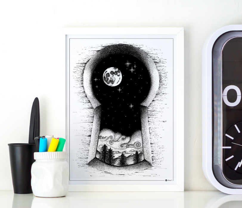 Affiche "Confinement" au format A3 - Illustration made in France