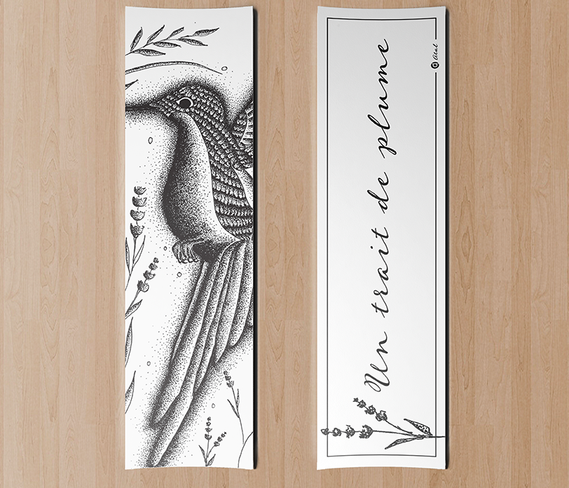 marque-page "un trait de plume" made in France